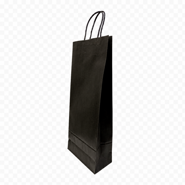 BOLSA MANILLA NEGRA PARA VINO 15X8X39,5 - 14060653