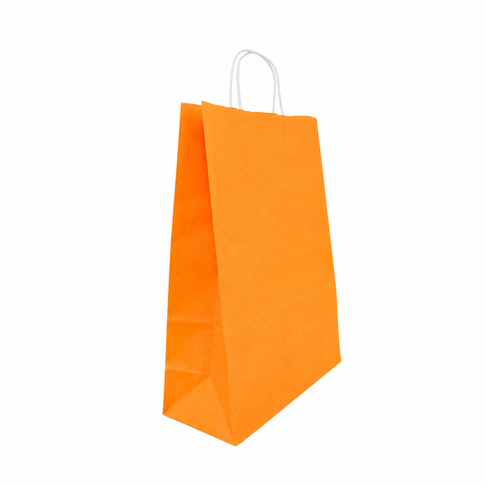 BOLSA KRAFT NARANJA 22X10X32 200UN/CAJA