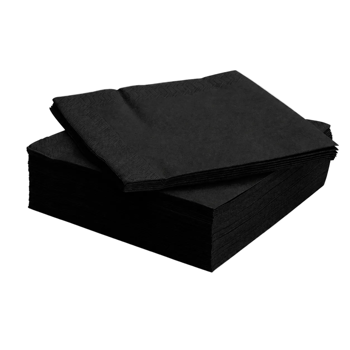 CAJA SERVILLETA NEGRO 38X38